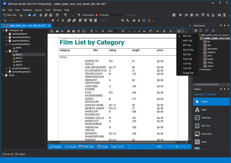 dbForge Studio for PostgreSQL 7 dbForge Studio for PostgreSQL 7
