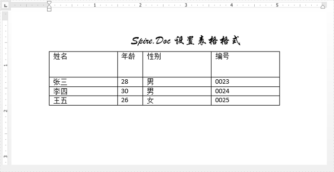 Word .NET库组件Spire.Doc系列教程:操作 Word 表格行和列 Word .NET库组件Spire.Doc系列教程:操作 Word 表格行和列