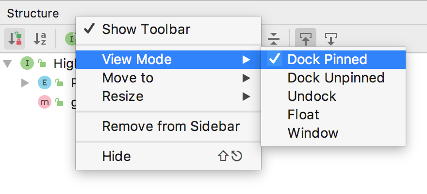 IntelliJ IDEA IDE设置系列教程(九):工具窗口查看模式 IntelliJ IDEA IDE设置系列教程(九):工具窗口查看模式